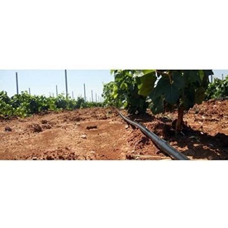 Tubo per irrigazione a goccia da 16 mm, 75 cm, nero, 100 metri