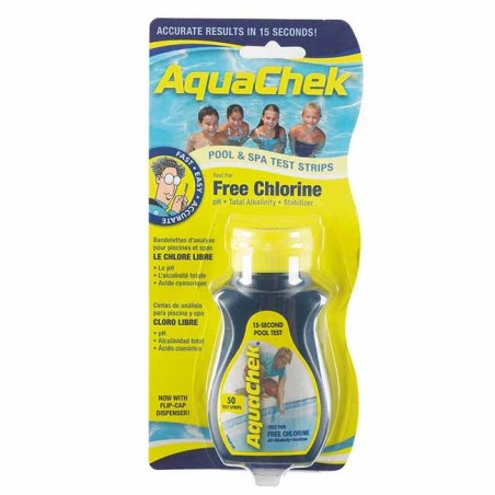 Tiras de teste de cloro livre AquaChek Yellow