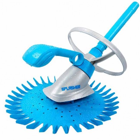 Pulitore per piscine ad aspirazione idraulica per la pulizia del fondo di piscine fino a 8 x 4 metri.