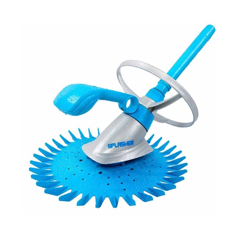 Pulitore idraulico ad aspirazione per la pulizia del fondo di piscine fino a 8 x 4 metri.