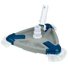 Triangular manual pool cleaner for cleaning swimming pools