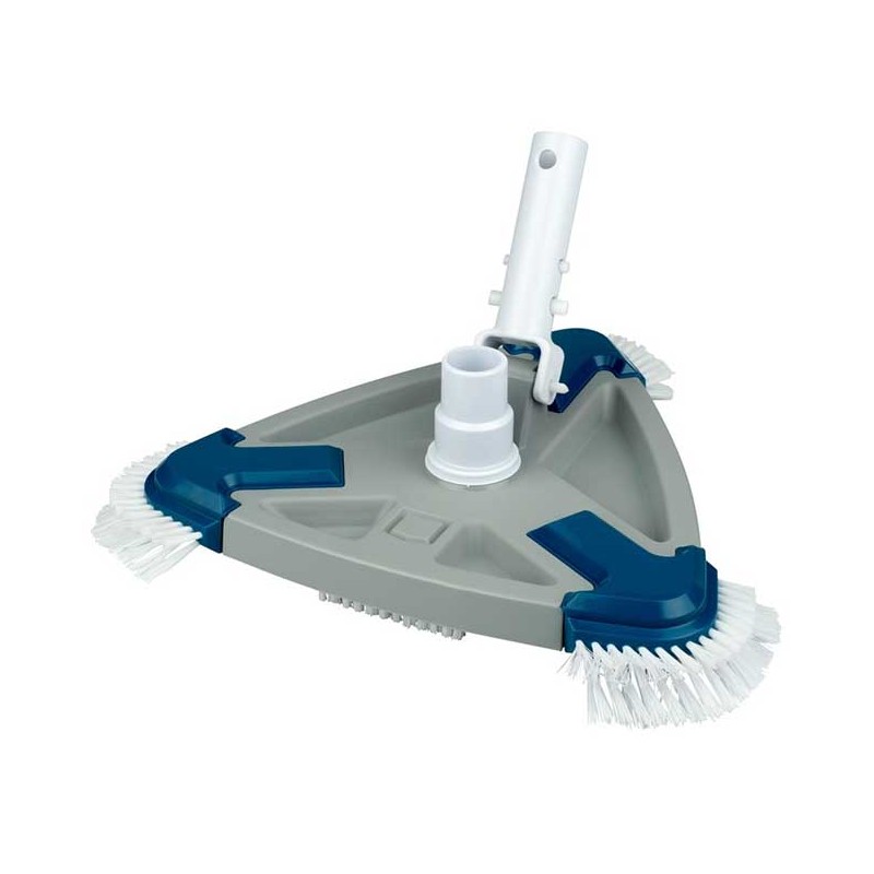 Triangular manual pool cleaner for cleaning swimming pools