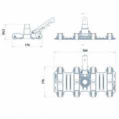 Pulitore per piscine Flexo - ideale per pulire il fondo della piscina da piccole particelle o sabbia.