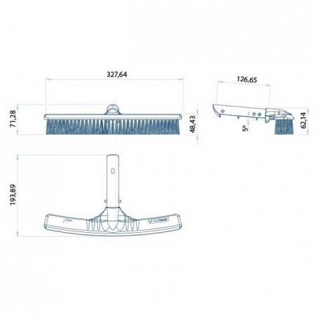 Spazzola per pareti Shark speciale per la pulizia delle pareti della piscina.
