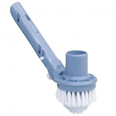 Pool corner brush with suction