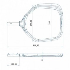 Recogehojas de superficie de piscina, fabricado en polipropileno