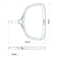 Recogehojas de fondo para piscina, fabricado en polipropileno