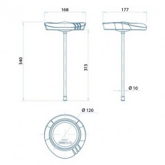 Termómetro analógico para piscina