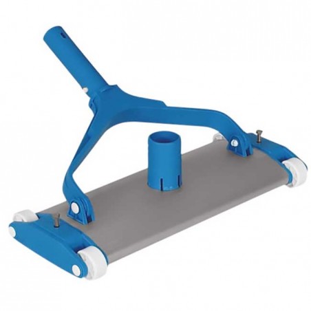 Pulitore per piscine con base in alluminio per la pulizia manuale del fondo delle piscine, clip da 450 mm terminale da 2