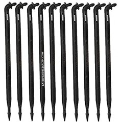 Confezione da 250 picchetti per microtubi a 45°, punta per irrigazione a goccia da 3-4 mm, neri.