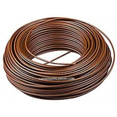 Tuyau flexible d'arrosage 4x6 mm. Conducteur PVC souples marron, 100m, recommandé pour l'arrosage goutte à goutte, Suinga