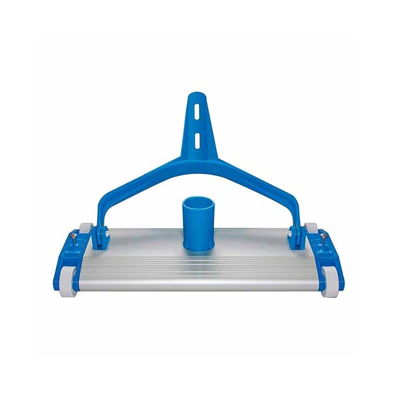 Nettoyeur de fonds piscine avec base en aluminium, fixation par écrous à ailettes de 45 cm, borne 2''