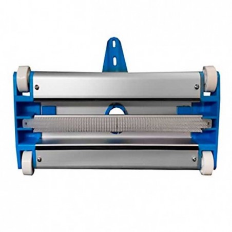 Aluminium-Poolreiniger, 45 cm, mit vier Rädern und einer Schleppbürste. Saugschlauchanschluss. 1 1/2" Ende