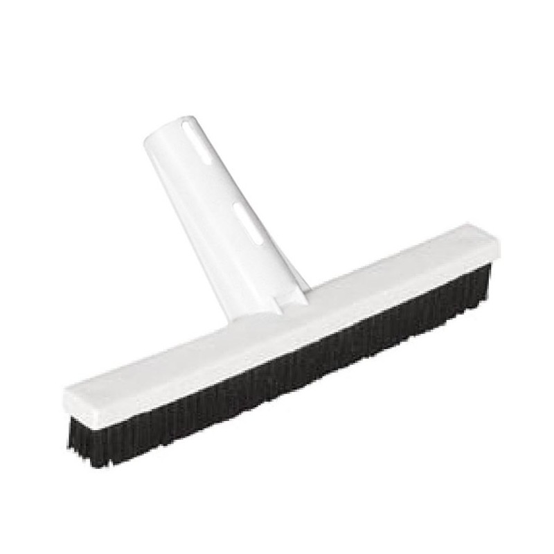 Brosse de Paroi 33 cm de large et fixée avec des écrous à oreilles pour le nettoyage de la piscine