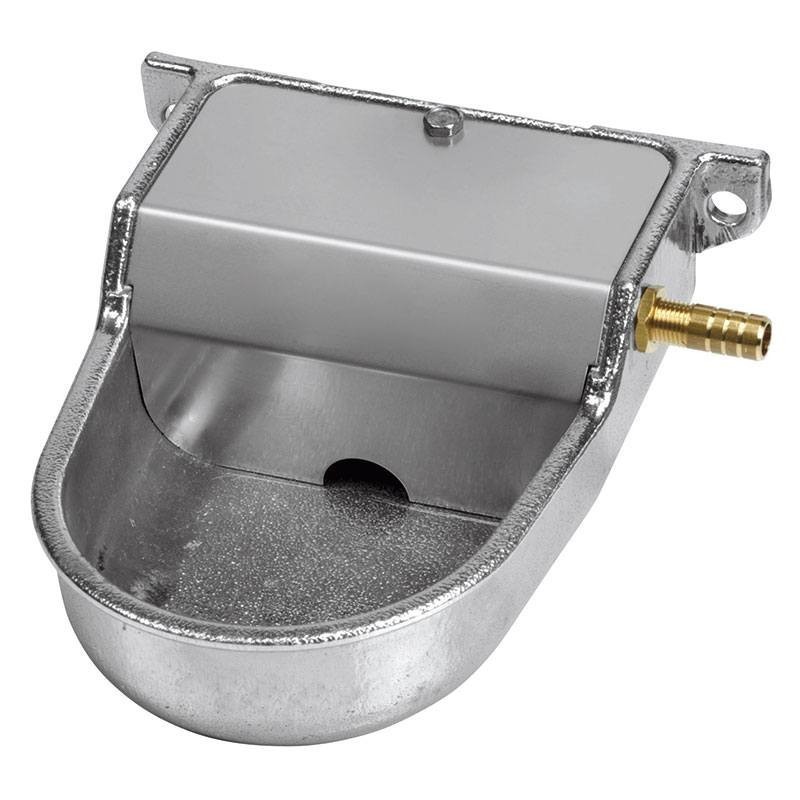 Automatic drinker for small dogs aluminum 12x16x6 cm, horizontal outlet  Automatic drinker for small dogs aluminum 12x16x6 cm, horizontal outlet