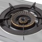 Fornello a gas butano o propano, corpo INOX, 2 bruciatori a tripla corona, accensione piezoelettrica. Fornello a gas butano o propano, corpo INOX, 2 bruciatori a tripla corona, accensione piezoelettrica.