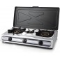 Orbegozo FO3510 gas stove, stainless steel body, 3 burners, indoor and outdoor use, butane or propane gas Orbegozo FO3510 gas stove, stainless steel body, 3 burners, indoor and outdoor use, butane or propane gas