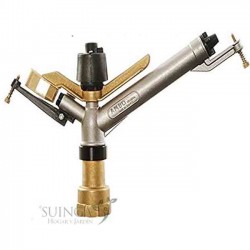 Agrar-Sprinkler 1 1/2'' Ambo Metall. 360º kreisförmiger Bewässerungswinkel. Reichweite 16 bis 29 m. Impuls-Sprinkler, Rohr