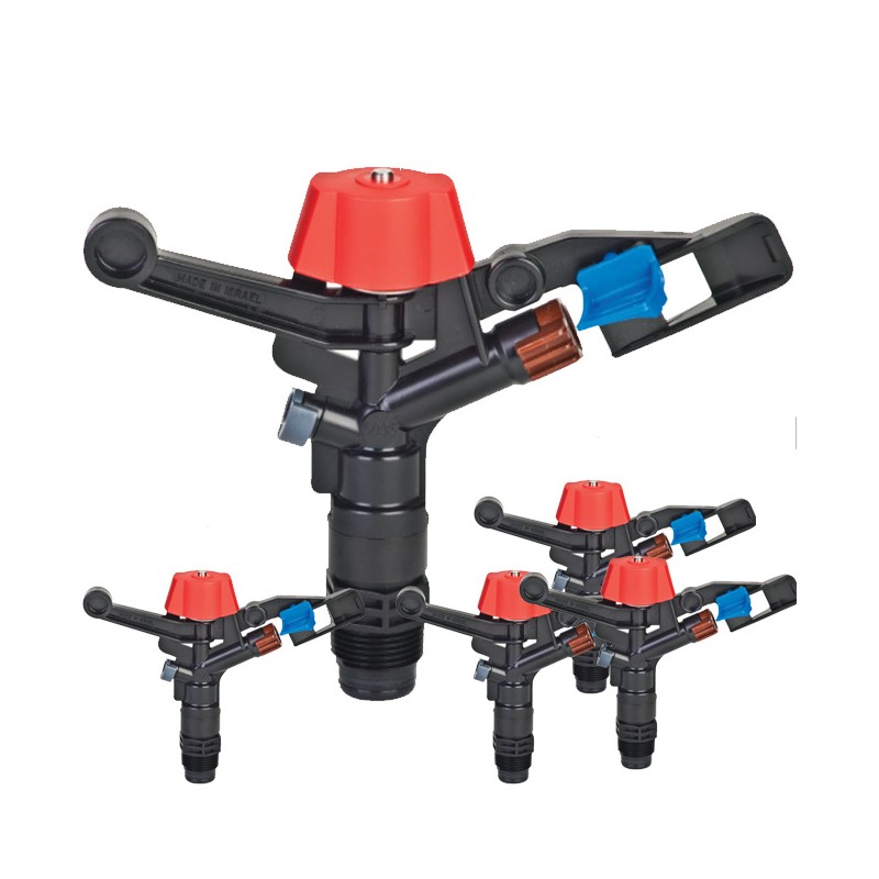 Pack 5 x 5035SD 3/4" agricultural irrigation sprinkler Circular 360º. Range radius 12-14 m. Flow rate 1.24-1.62 m3/Hour