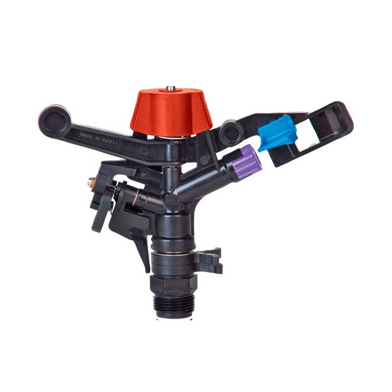 Irrigatore 5035SD, regolabile da 3/4", per irrigazione agricola, 0-360°. Gittata: 12-14 m. Portata: 1,24-1,62 m3/ora.