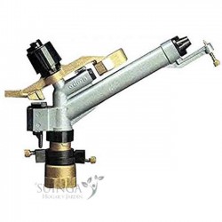 Agrar-Sprinkler 1 1/2'' Ambo Metall. Einstellbarer Bewässerungswinkel. Reichweite 16 bis 29 m. Impuls-Sprinkler, Bewässerungsroh