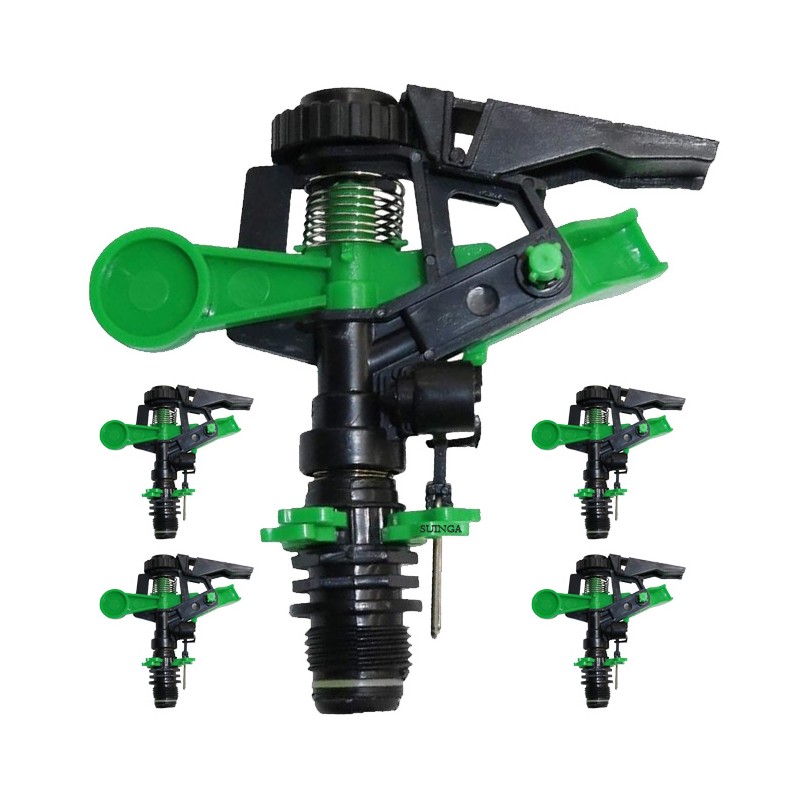 Pack 5 x 1/2" sector agricultural irrigation sprinkler, 6 to 12 meters