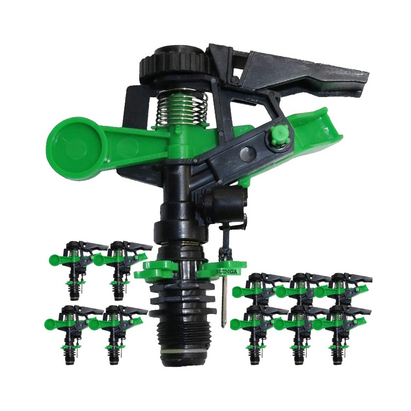 Set di 10 Irrigatore da giardino, angolo regolabile 1/2'', da 6 a 12 metri | Irrigatore settoriale per giardino e agricoltura