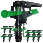 Set di 10 Irrigatore da giardino, angolo regolabile 1/2'', da 6 a 12 metri | Irrigatore settoriale per giardino e agricoltura