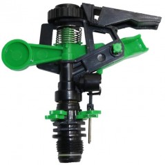 ASPERSOR agricola ANGULO AJUSTABLE. Alcance 6-12 mts. Rosca macho 1/2". Caudal 430 a 1165 l/h. (Pack 4)