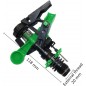 Arroseur à pulsation, arroseur de pelouse angle réglable, 6 à 12 mètres, mâle 1/2'', 430 à 1165 l/h + Piquet porte arroseur Arroseur à pulsation, arroseur de pelouse angle réglable, 6 à 12 mètres, mâle 1/2'', 430 à 1165 l/h + Piquet porte arroseur