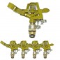 Lot de 5 Arroseur en laiton-zinc 1/2'' ajustables. Portée de 7 à 12,5 mètres. Débit de 9 à 20 litres/minute Lot de 5 Arroseur en laiton-zinc 1/2'' ajustables. Portée de 7 à 12,5 mètres. Débit de 9 à 20 litres/minute