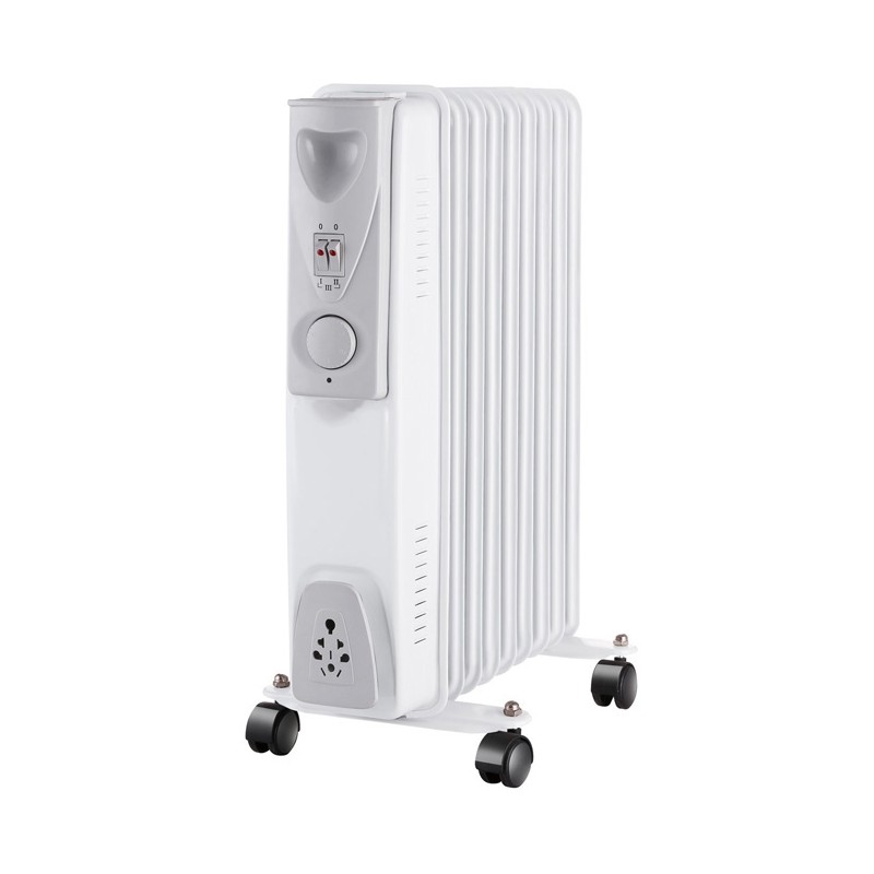 Radiador a óleo de baixo consumo energético Thulos 2000W | Radiador a óleo elétrico com 9 elementos | Aquecedor elétrico com ter Radiador a óleo de baixo consumo energético Thulos 2000W | Radiador a óleo elétrico com 9 elementos | Aquecedor elétrico com ter