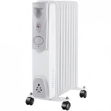 Thulos 2000W Low Energy Oil Radiator | 9-Element Electric Oil Radiator | Electric Heater with Thermostat