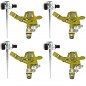 Lot de 4 Arroseurs d'Irrigation Réglables Métalliques + Support | Sectoriel | Prise 1/2''| Zinc et Laiton | Irrigation de jardin Lot de 4 Arroseurs d'Irrigation Réglables Métalliques + Support | Sectoriel | Prise 1/2''| Zinc et Laiton | Irrigation de jardin
