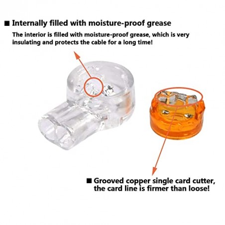 10 Stück K1 Crimp-Terminals, wasserdichter Stecker, Ethernet-Kabel, Telefonkabel K1 K2