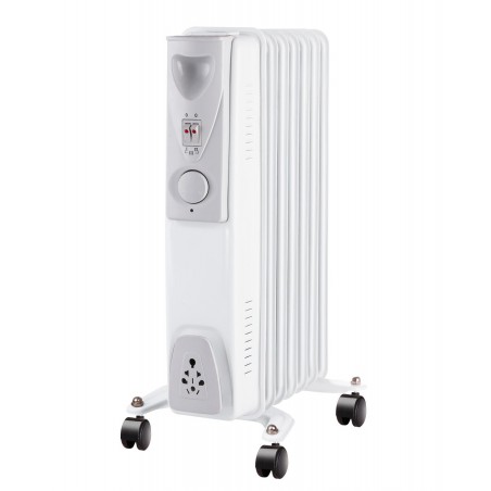 Radiador a óleo de 1500 W, 7 elementos de aquecimento - Potente e de alto desempenho para salas grandes
