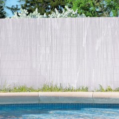 Sichtschutzmatte beidseitig 1 x 3 m, PVC weiß, verleiht Ihrem Garten oder Ihrer Terrasse ein modernes, elegantes und unterschied