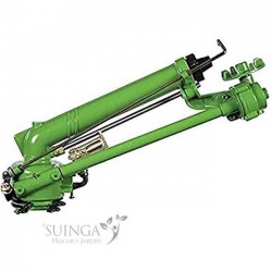 Agrar-Sprinkler Skipper Metall mit Flansch. Einstellbarer Bewässerungswinkel. Reichweite 22 bis 41 m. Impuls-Sprinkler, Bewässer