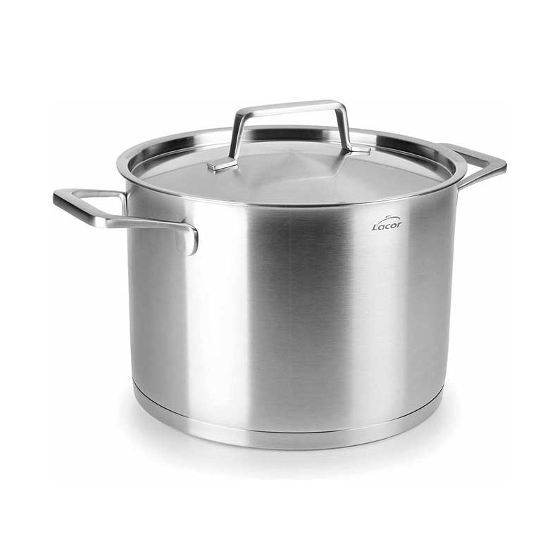 Marmite inox Lacor avec couvercle, Capacité 2,5 Litres, 16 cm