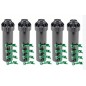 5 x Aspersor de riego Hunter SRM-04, Rosca hembra 1/2'', Alcance 4 a 9,4 metros, ángulo ajustable