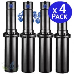 Confezione da 4 irrigatori Hunter PGP-04 da 3/4'' | Portata da 6,4 a 15,8 metri | Irrigatore a turbina PGP Ultra + chiave