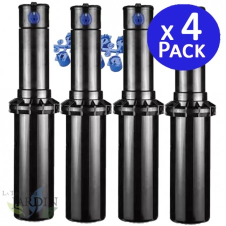 Hunter PGP-04 3/4'' Bewässerungsregner-Set (4er-Pack) | Reichweite: 6,4 bis 15,8 Meter | PGP Ultra Turbinenregner + Schlüssel