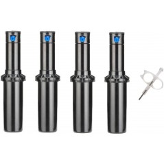 Pacote com 4 aspersores de irrigação Hunter PGP04 Ultra de 3/4", alcance de 4,9 a 14 m + chave de ajuste