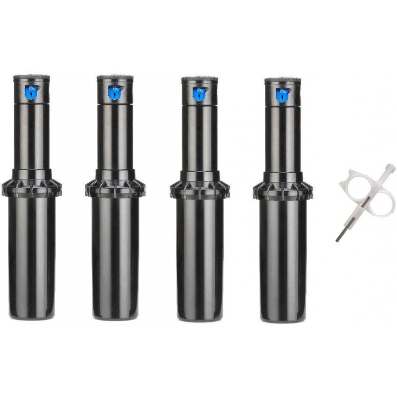 Lot de 4 arroseurs Hunter PGP04 Ultra 3/4", portée de 4,9 à 14 m + clé de réglage