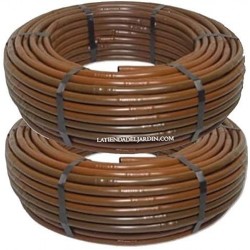 Tubo gocciolante, 16 mm x 200 m, marrone. Senza gocciolatori.