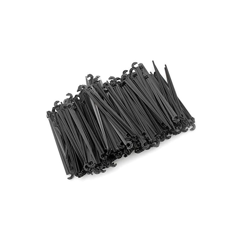 50 x Crampon de Fixation 4mm pour Ligne d'égouttement, tuyaux d'arrosage et tuyaux gouteurs, noir