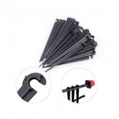 Lot de 50 Crampon de Fixation 4mm pour Ligne d'égouttement, tuyaux d'arrosage et tuyaux gouteurs, noir