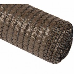 Malla de Sombreo 1x50 m | Ocultación y Privacidad para Terraza o Jardin | Malla de Ocultación Marrón 90 g/m2 | Ocultación 85%