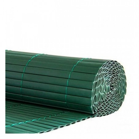 Obstáculo de ocultação em PVC verde escuro 1 x 5 metros, unido por fio de nylon a cada 10 cm. face simples