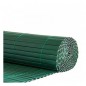 Canisse Synthétique PVC simple 1 x 5 m avec Cannes Entières vert forcé, Brise-Vue pour Jardins, Balcons et Clôtures